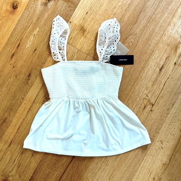 Vero Moda NWT peplum cream tank - Picture 2 of 5